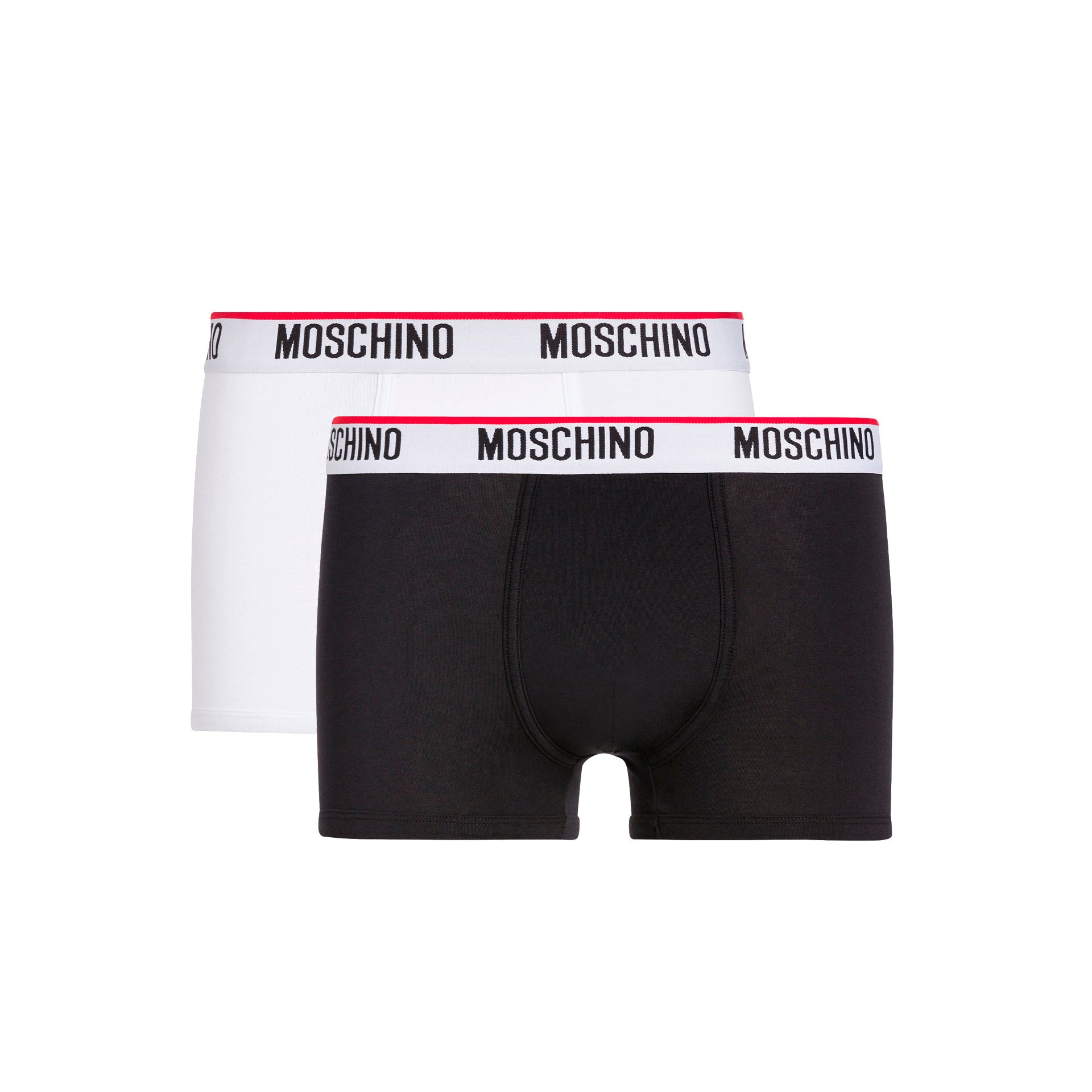 Moschino Boxer Algodão Branco/Preto - Pack 2
