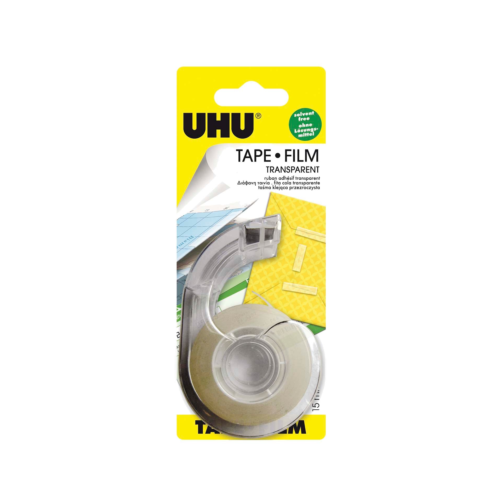 UHU Tape Film Transparente c/ Dispenser 15mm x 33m