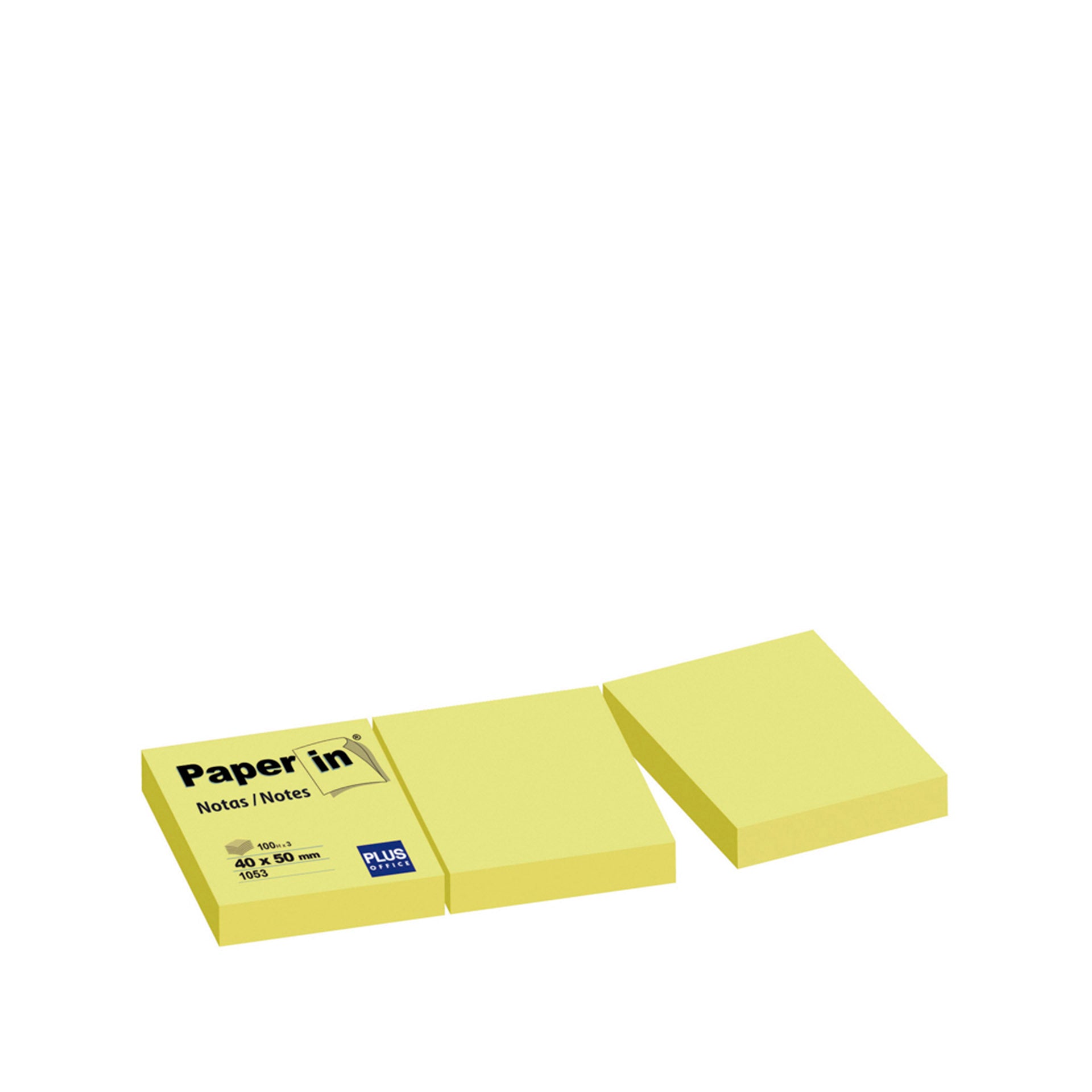 Paper-In Bloco Notas 40 x 50 Amarelo Pack 3 x 100 Folhas