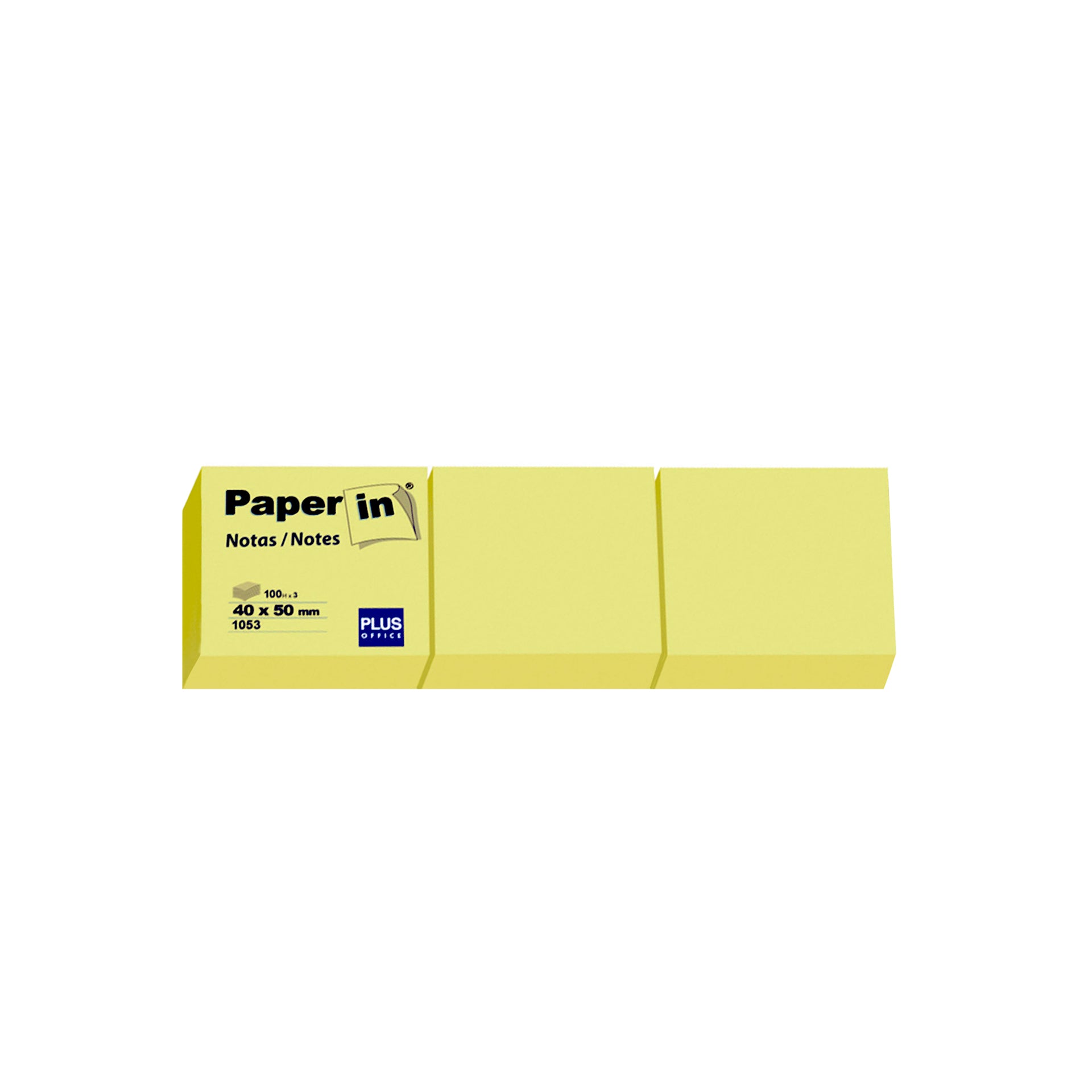 Paper-In Bloco Notas 40 x 50 Amarelo Pack 3 x 100 Folhas