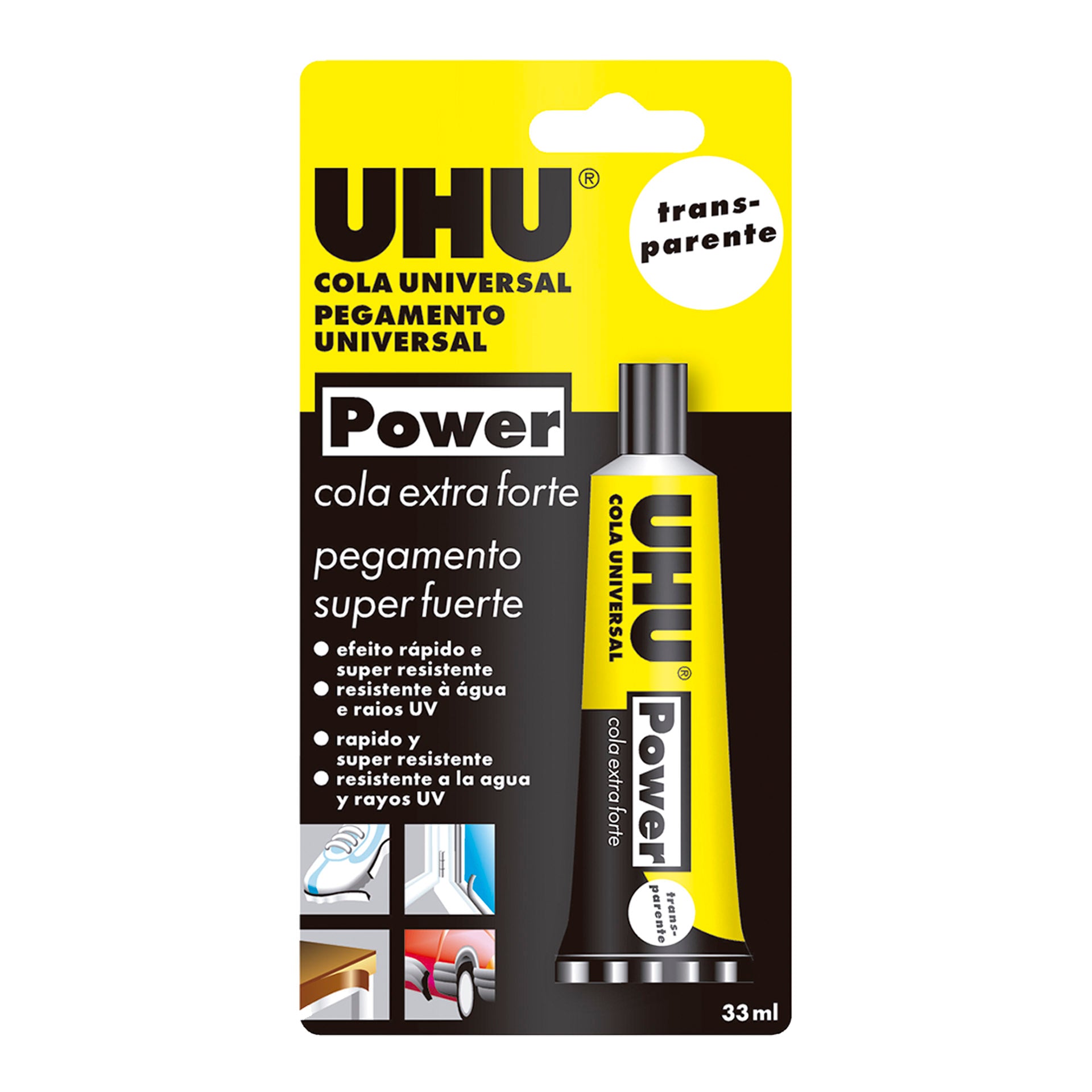 UHU Power Multi-Funções Transparente 33 ml