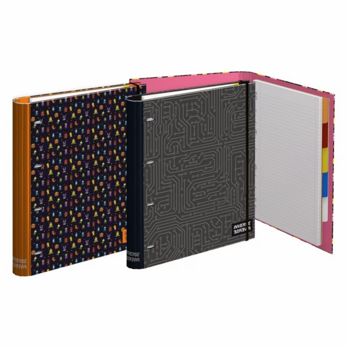 Ambar Capa A4 4 Argolas L 7 Vincos Recarga+Índice Teen Inverse