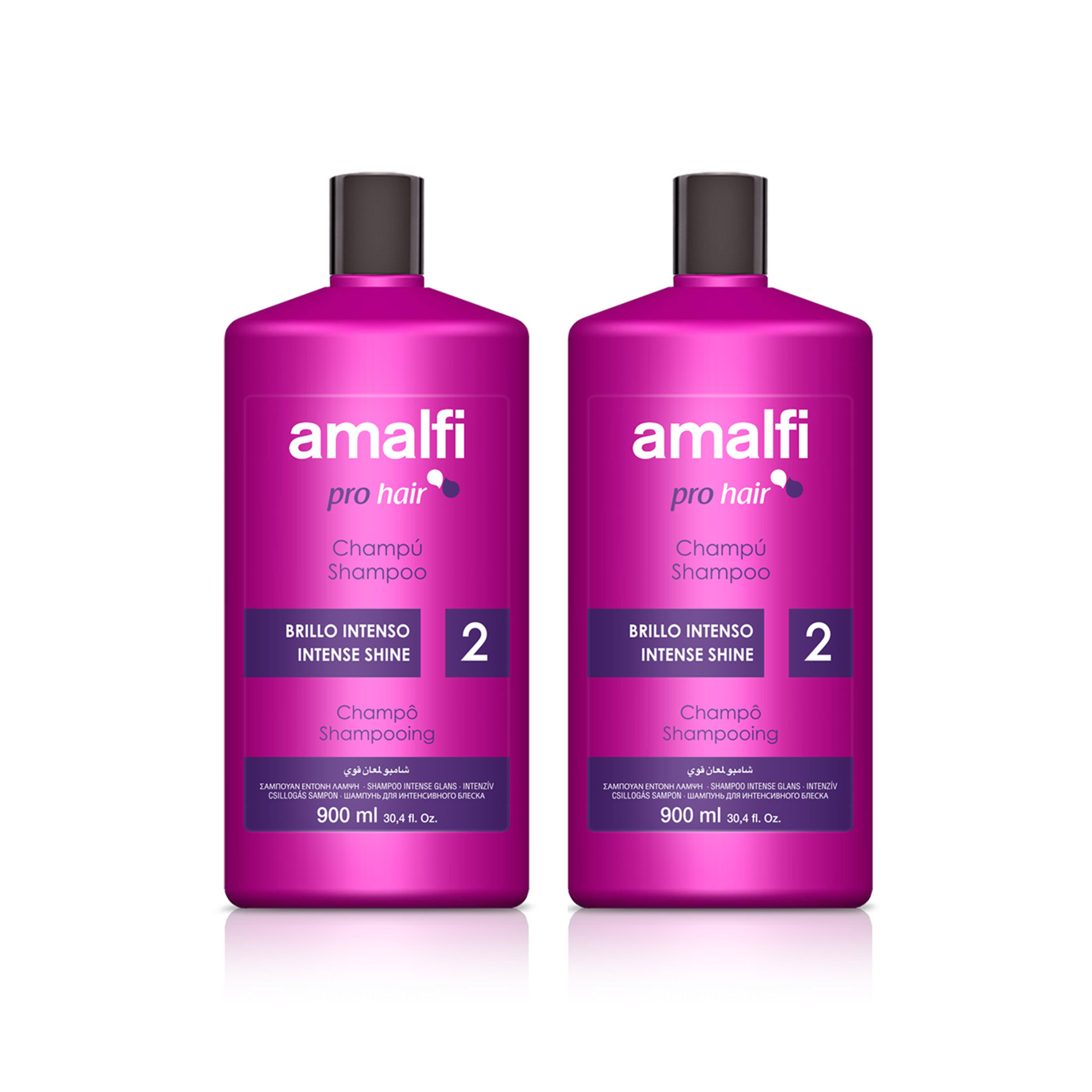 Amalfi Champô Profissional Brilho Intenso 900 ml - Pack 2 x 900 ml