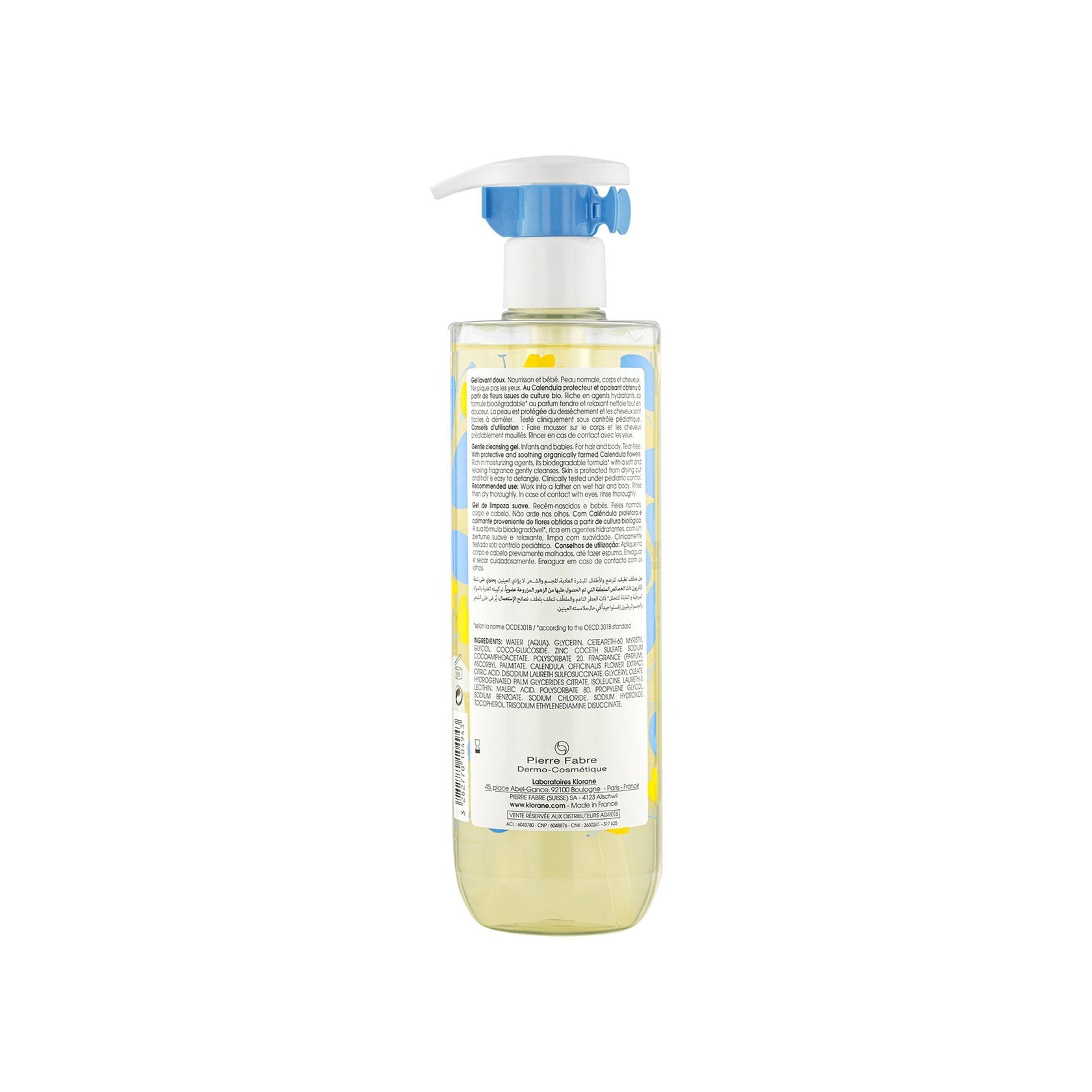 Klorane Baby Gentle gel de limpeza 500ml