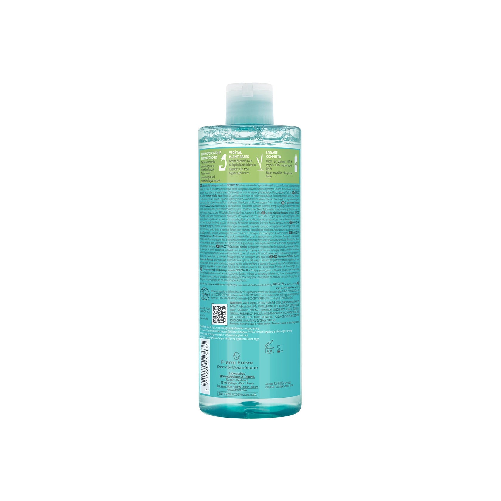 A-Derma Biology AC Cleansing água micelar 400ml (13.52 fl oz)