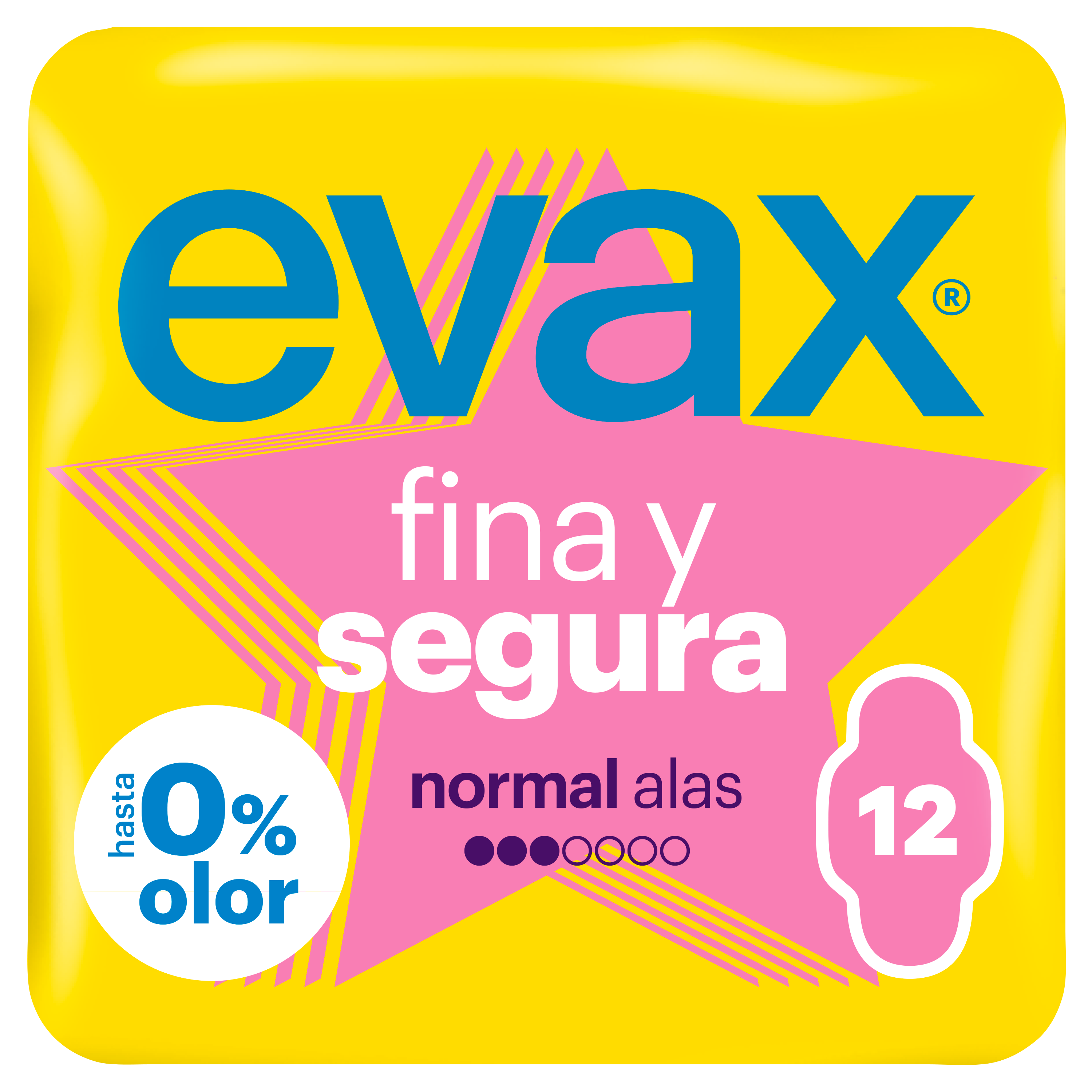 Evax Fina &amp; Segura Compresas Normales Con Solapas 12ud