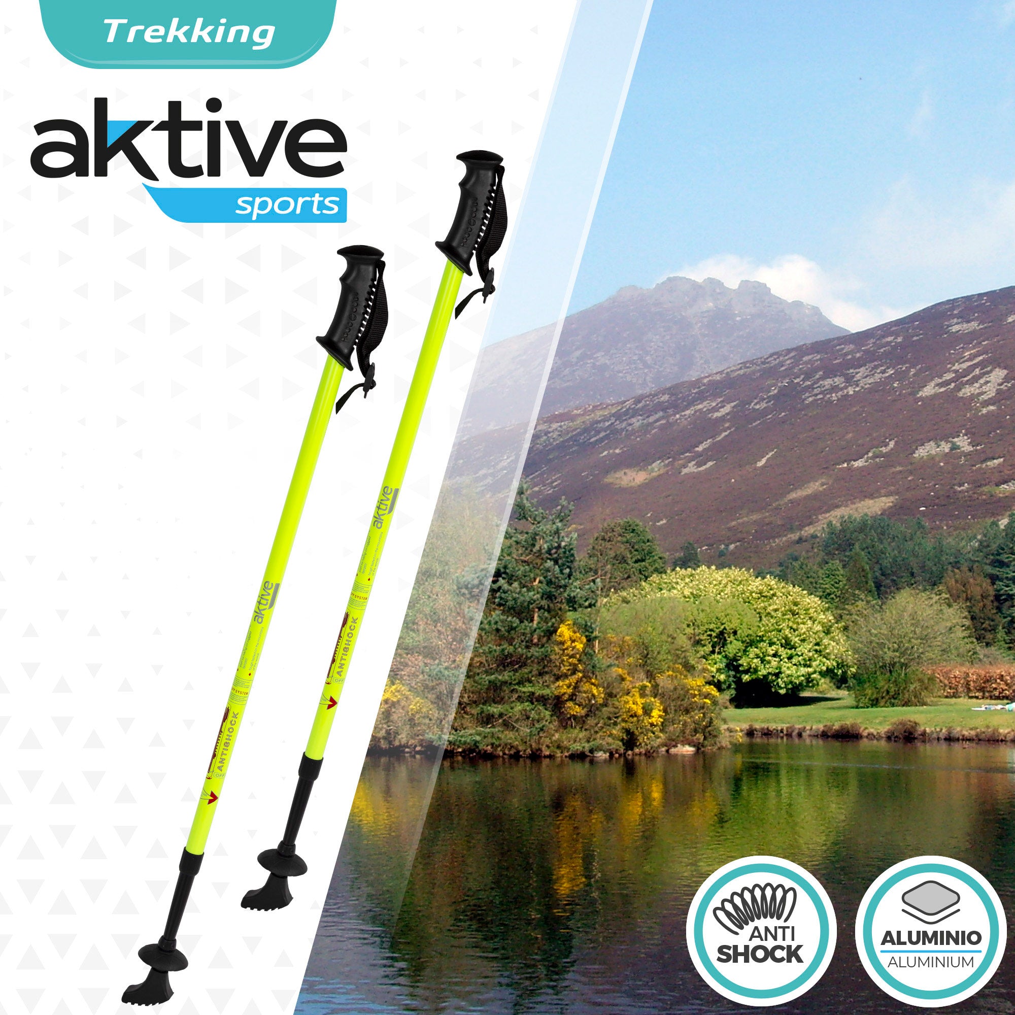 Aktive Conjunto de 2 Bastões de Caminhada