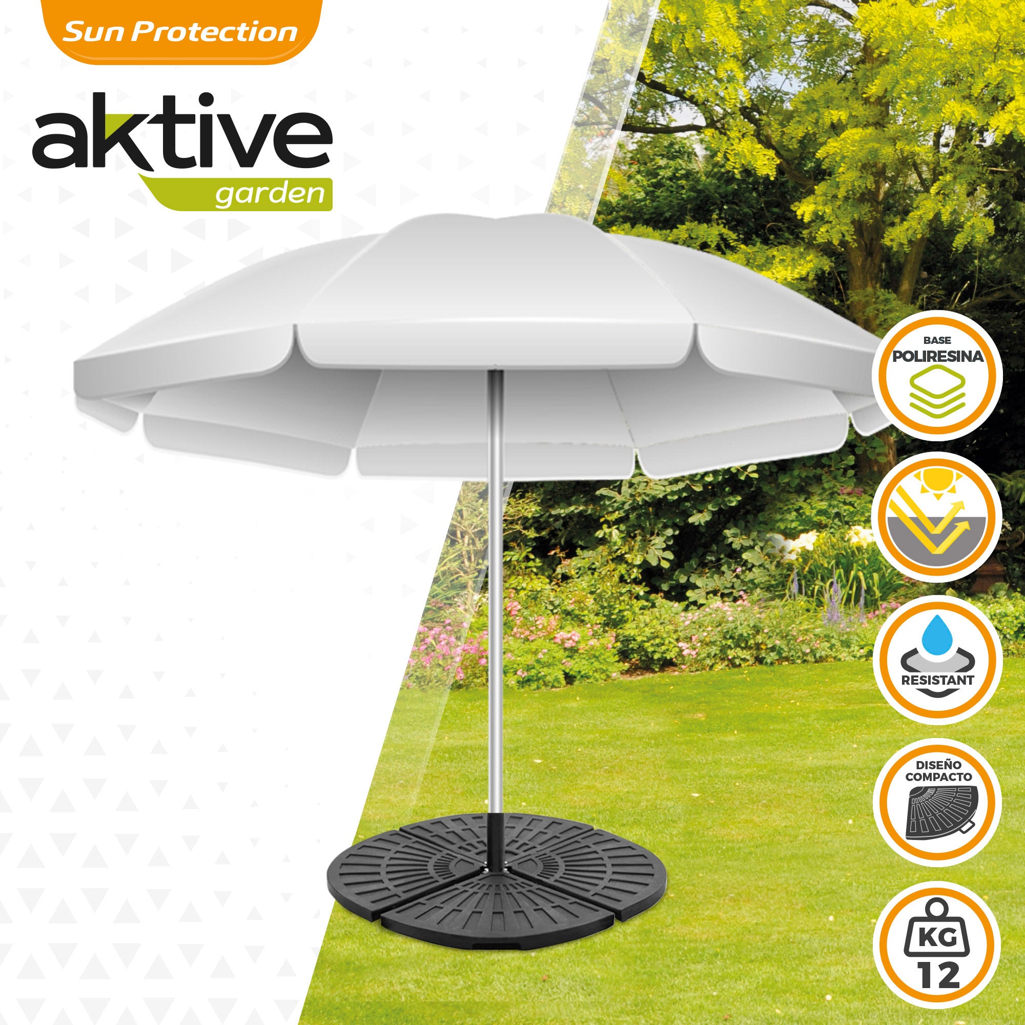 Aktive Base para Guarda-Sol em Poliresina Triangular