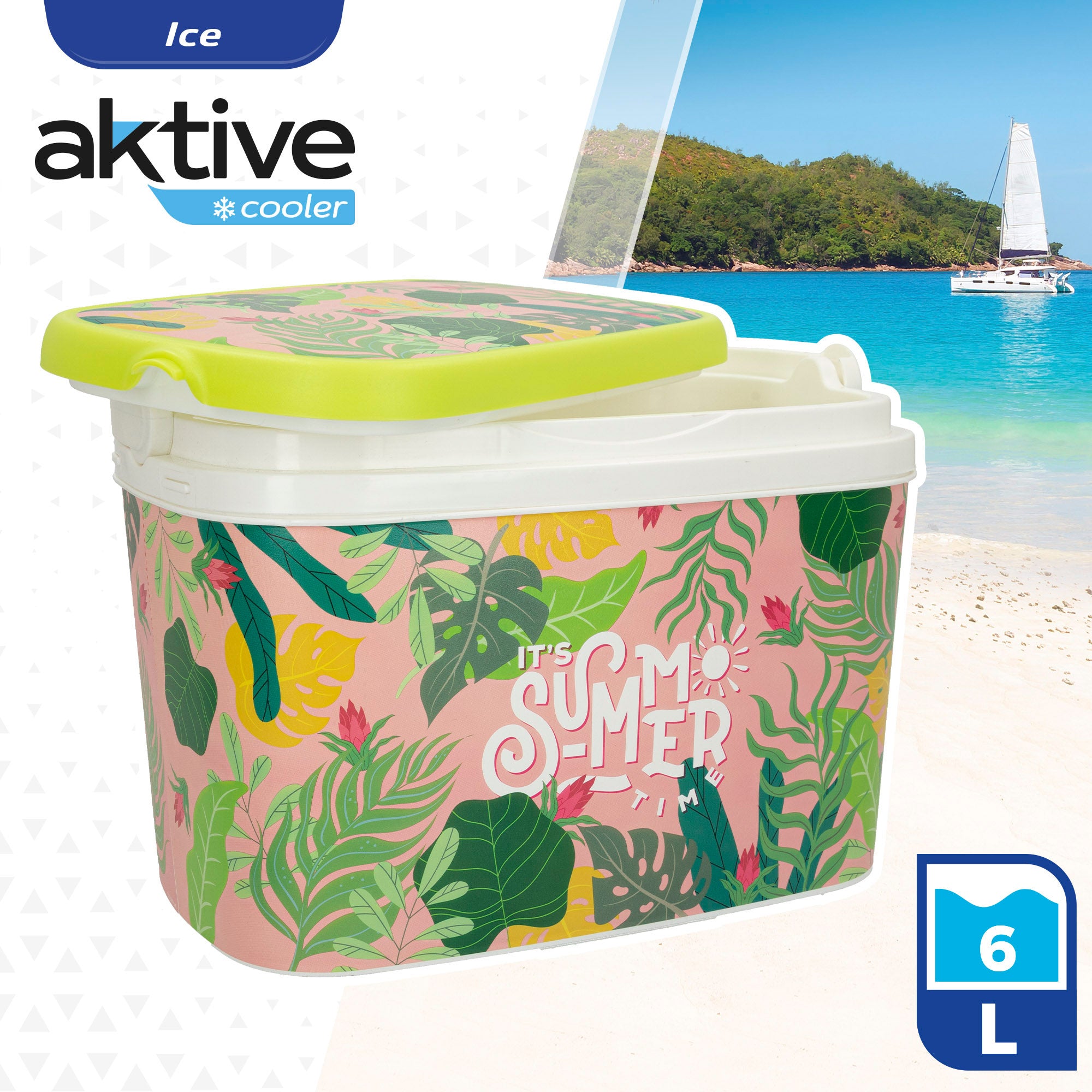Aktive Nevera de Praia 6 Litros 29 x 19 x 20,5 cm