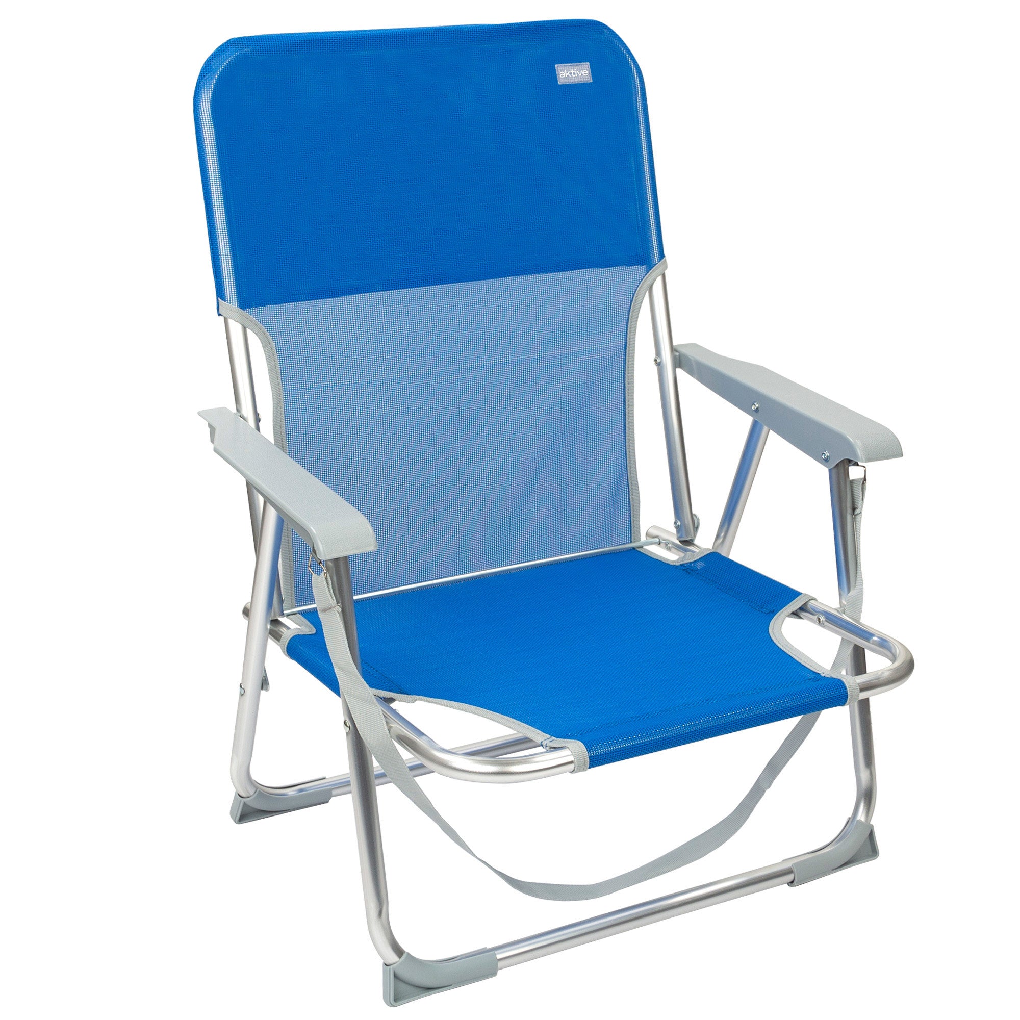 Aktive Cadeira de Praia Dobrável Fixa Alumínio com Asa