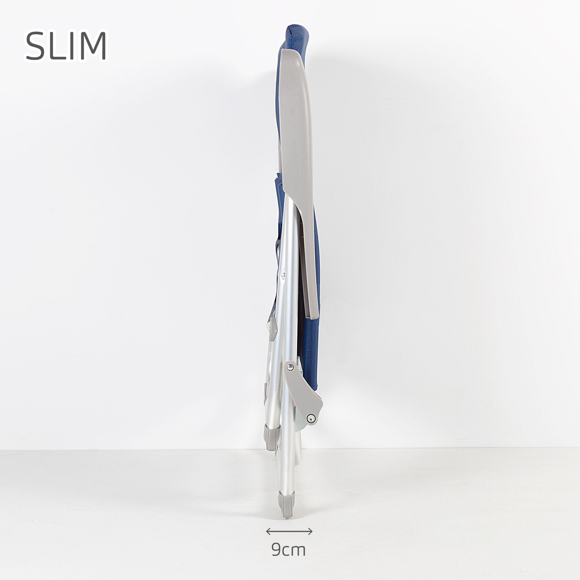 Aktive Cadeira de Praia Dobrável Multiposições Baixa Blue Slim