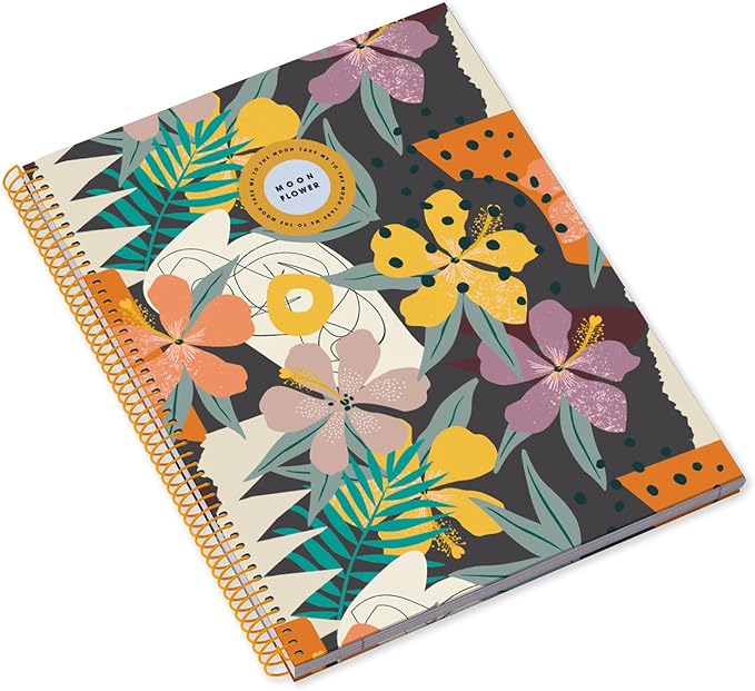 Ambar Caderno Espiral Capa Dura A4 80f 100g Teen Moonflower Quadriculado