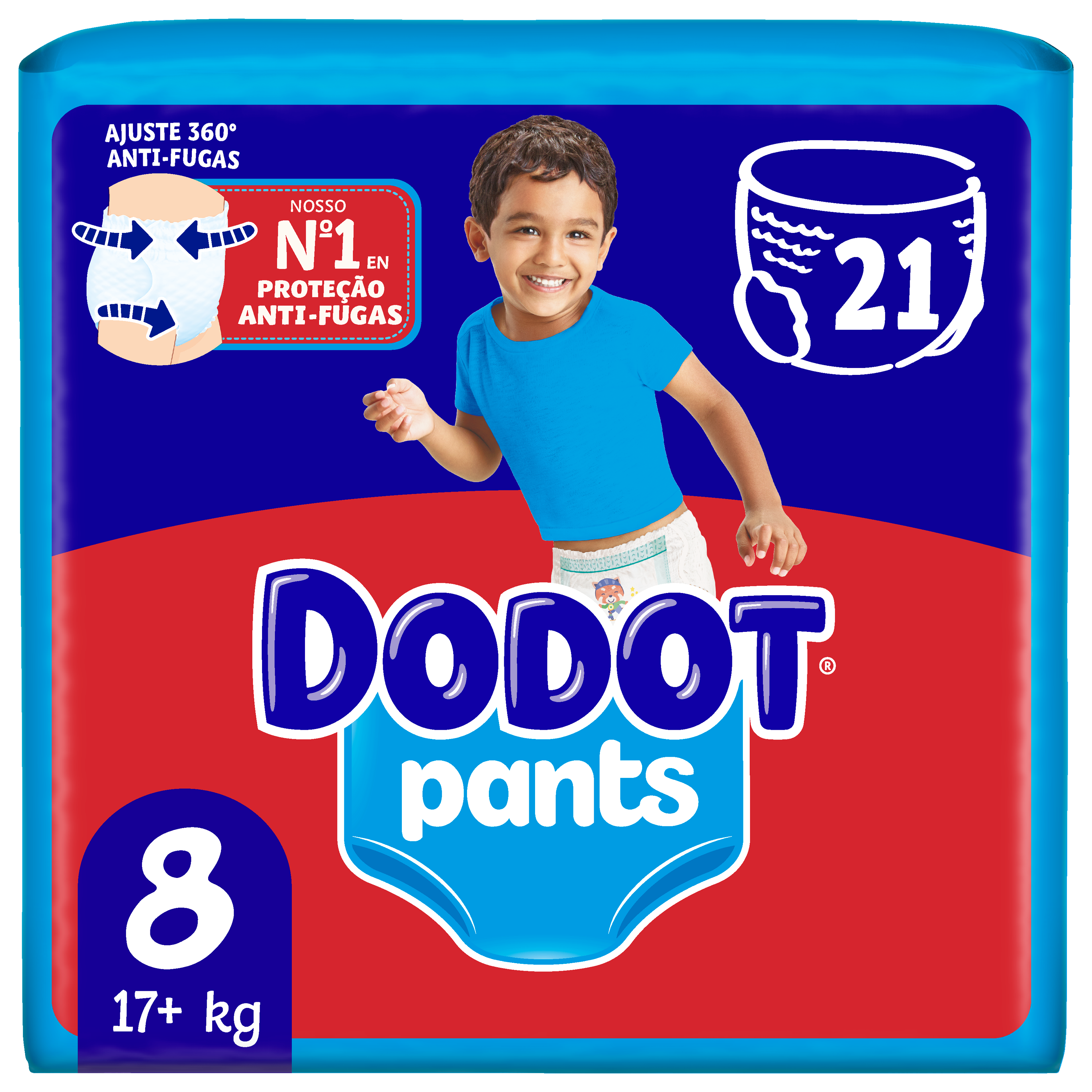 Dodot Pants Azul Fraldas T8 (+17 kg) 21 un