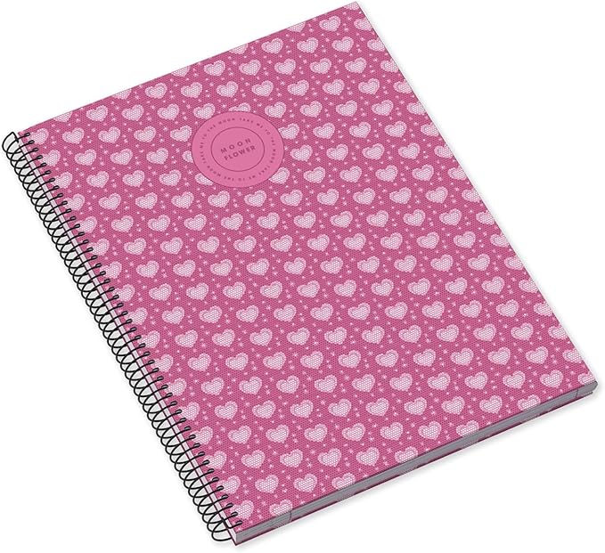 Ambar Caderno Espiral Capa Dura A4 80f 100g Teen Moonflower Quadriculado