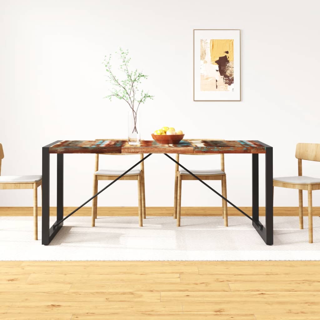 HKH Mesa de Jantar Madeira Reciclada Maciça 180 Cm