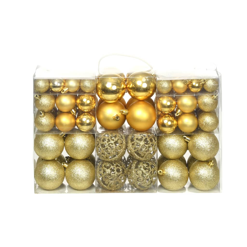 HKH Conjunto de 100 Bolas de Natal - Dourado