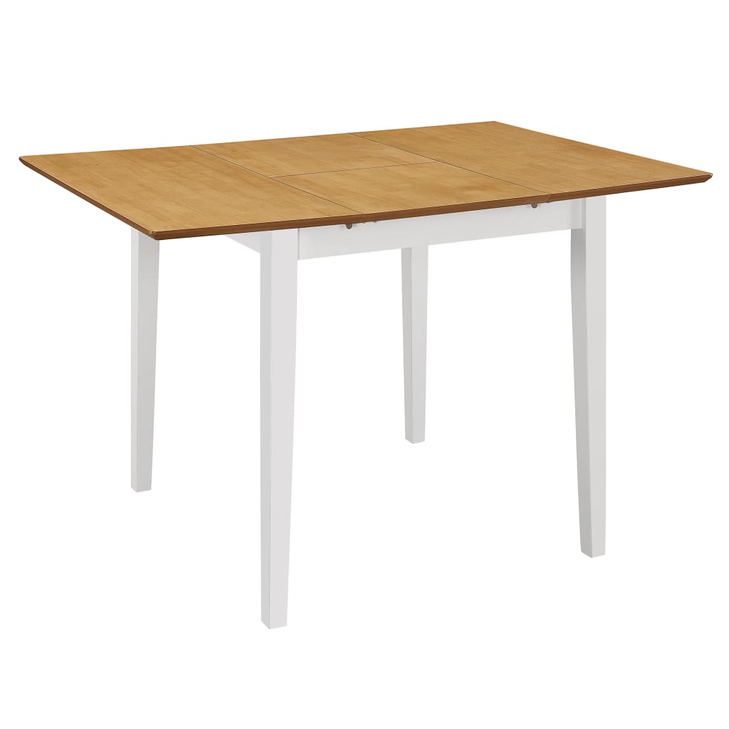 HKH Mesa de Jantar Extensível (80 - 120) em MDF - Branco