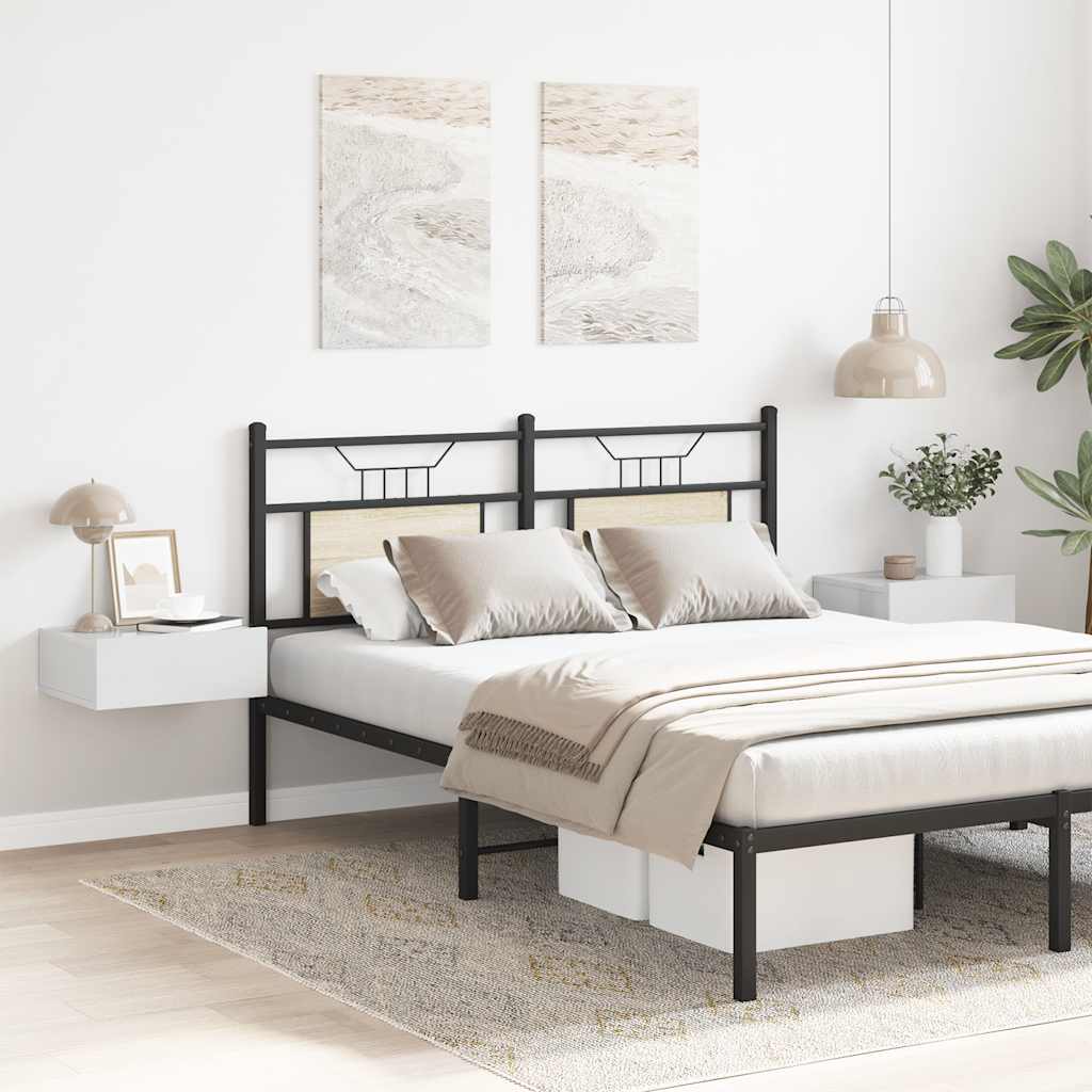 HKH Conjunto de 2 Mesas de Cabeceira de Parede - Branco Brilhante