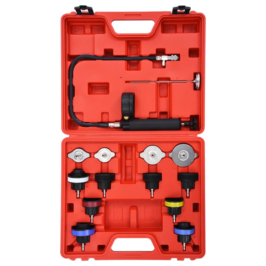 HKH Teste de Pressão do Sistema de Refrigeração e Tampa do Radiador - 14 Peças