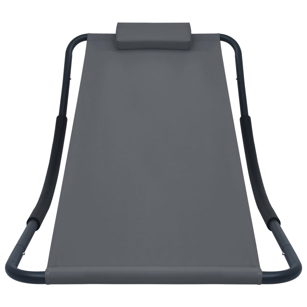 HKH Espreguiçadeira De Jardim 200x90 Cm Aço Cinzento - Cinzeto