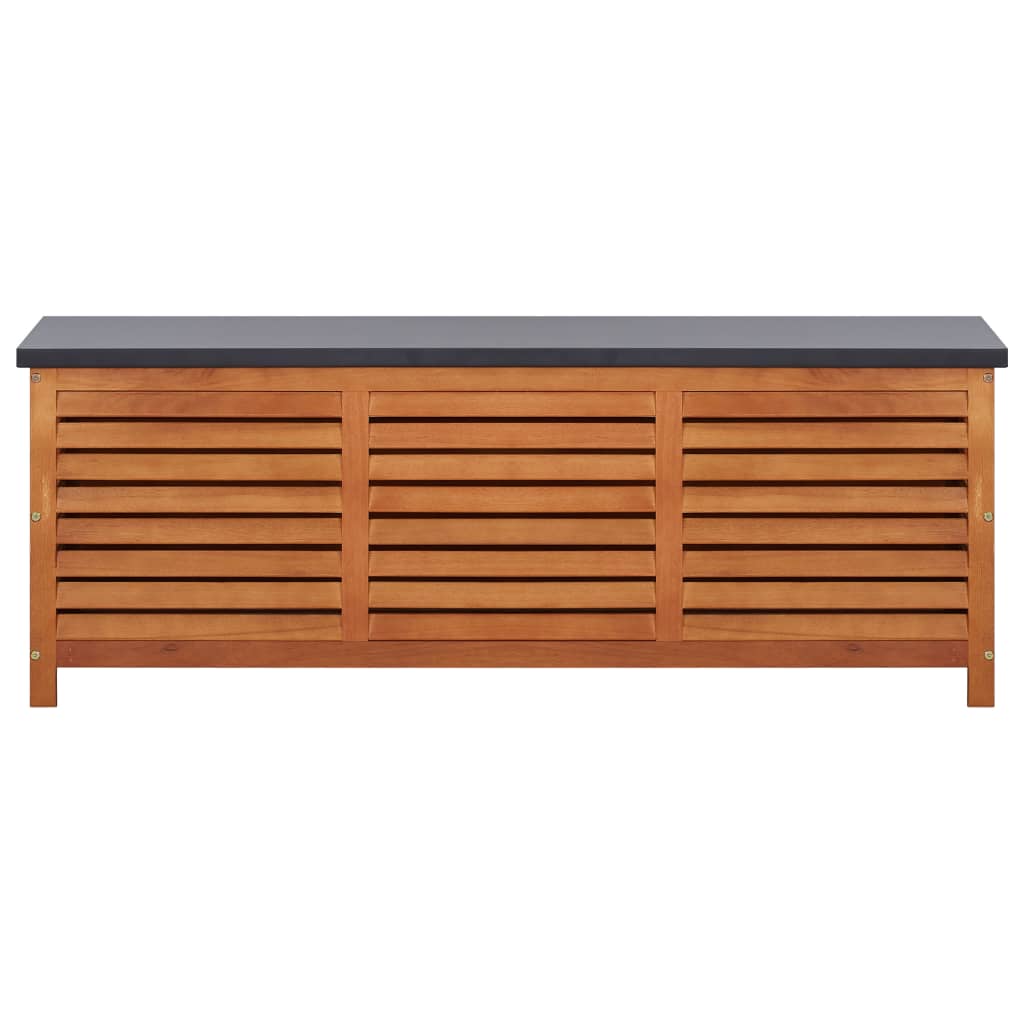 HKH Caixa Arrumação P/ Jardim Madeira Eucalipto Maciça - Marrom