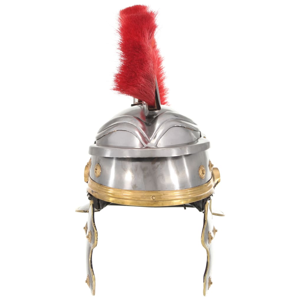 HKH Capacete de Soldado Romano Réplica LARP - Aço Prateado