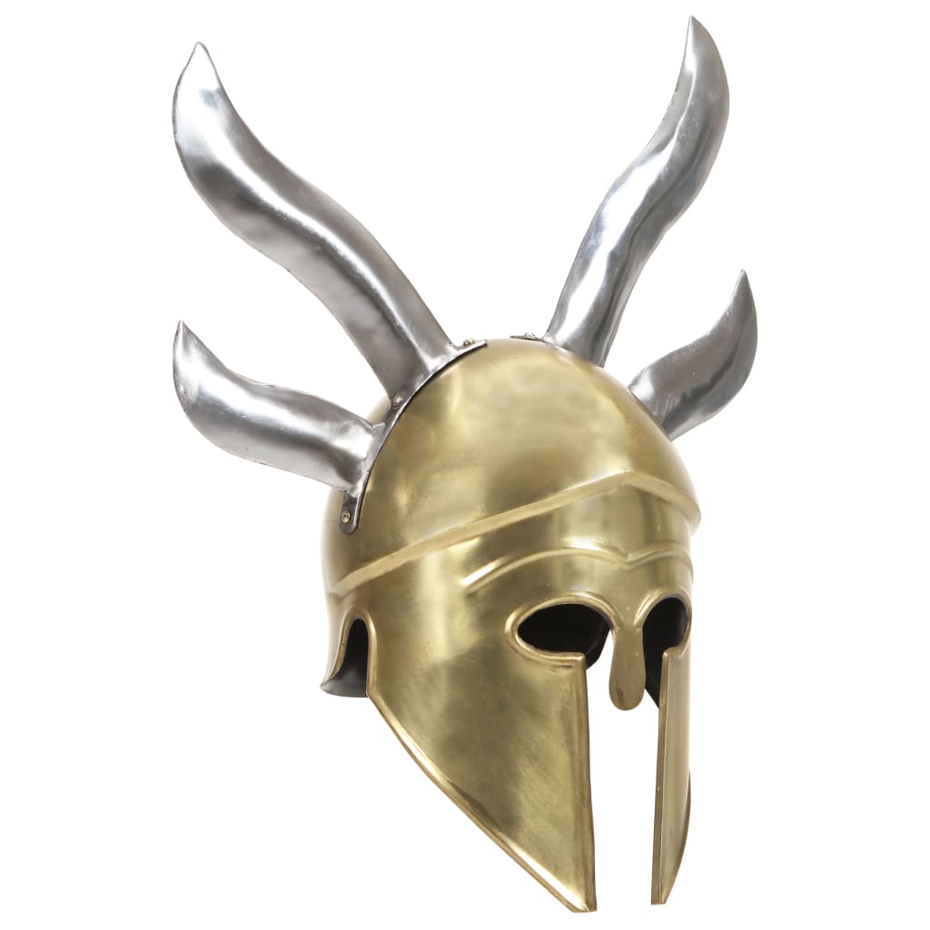 HKH Capacete de Soldado Grego Réplica LARP - Aço Bronze
