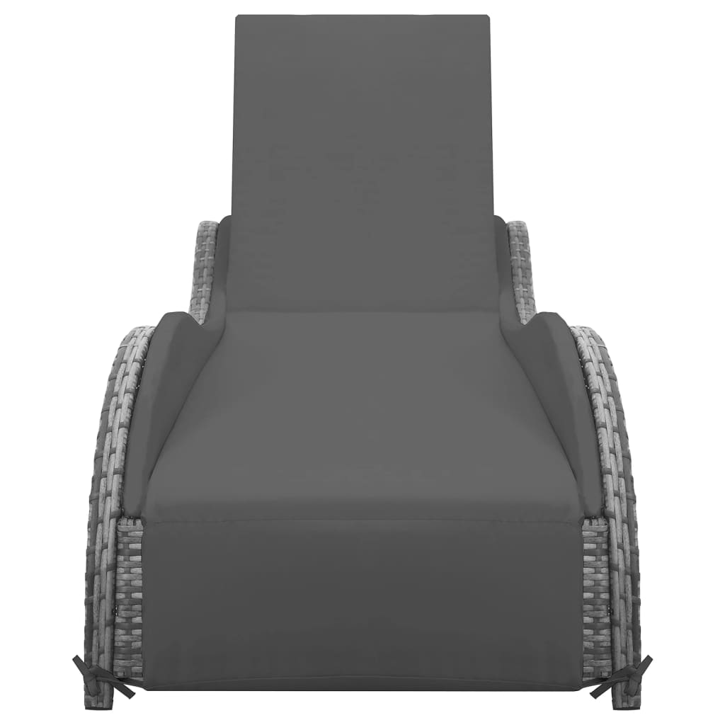 HKH Espreguiçadeira Com Almofadão Vime Pe - Antracite