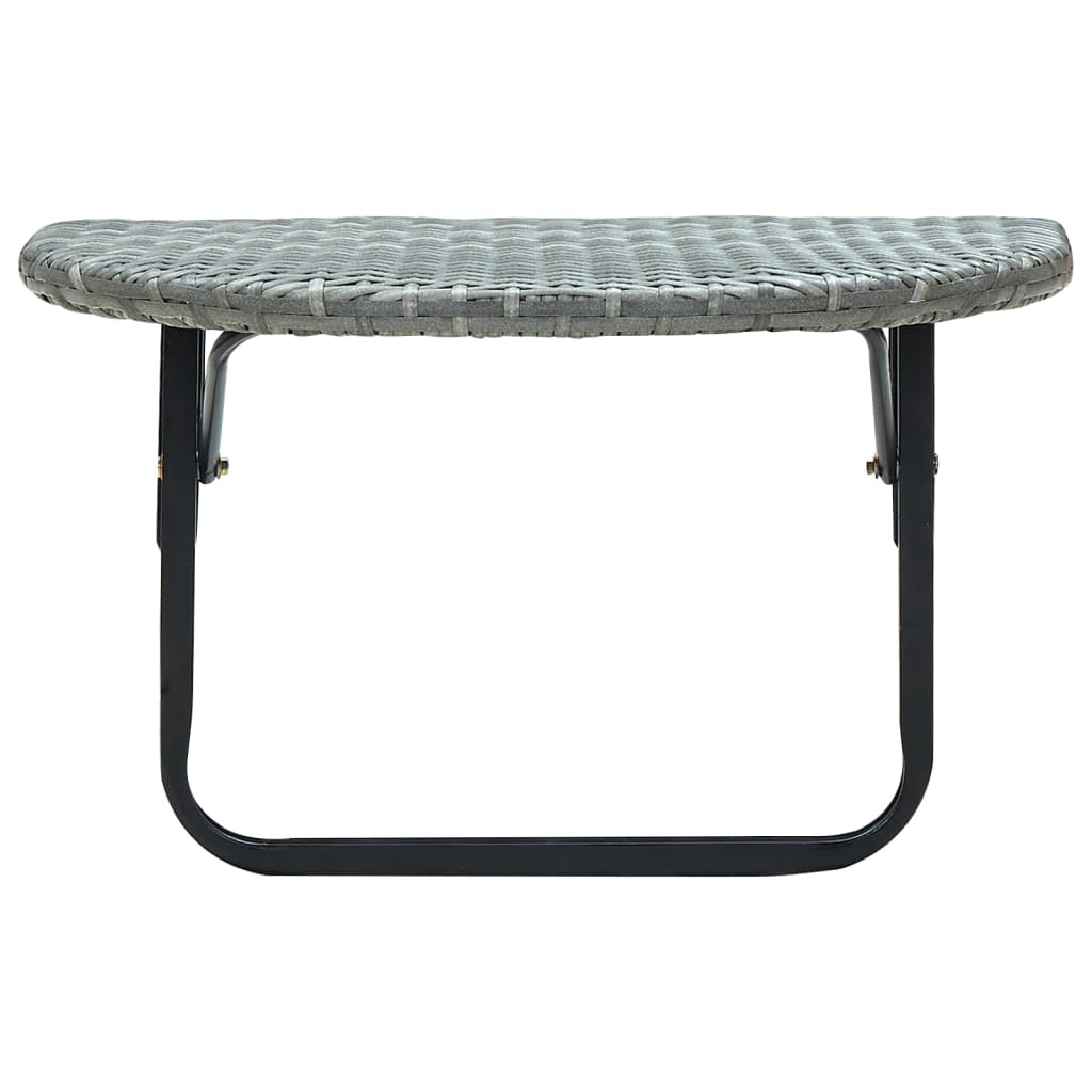 HKH Mesa de Varanda 60x60x40 Cm Vime Pe - Cinzento