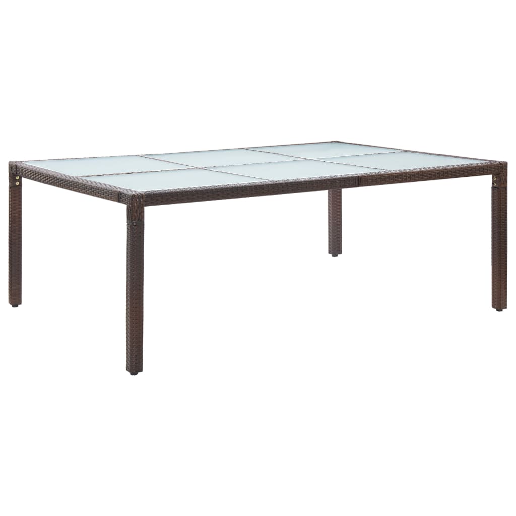 HKH Mesa de Jantar P/ Exterior 200x150x74 Cm Vime Pe Castanho - Marrom