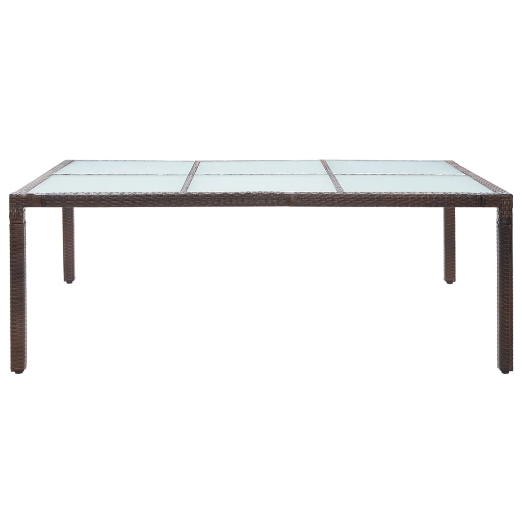 HKH Mesa de Jantar P/ Exterior 200x150x74 Cm Vime Pe Castanho - Marrom