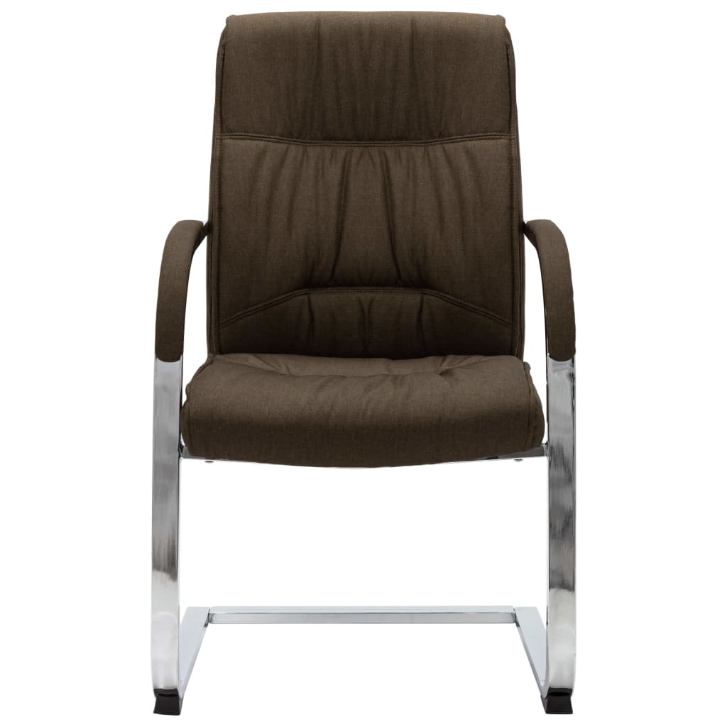 HKH Cadeira de Escritório Cantilever em Tecido - Castanho