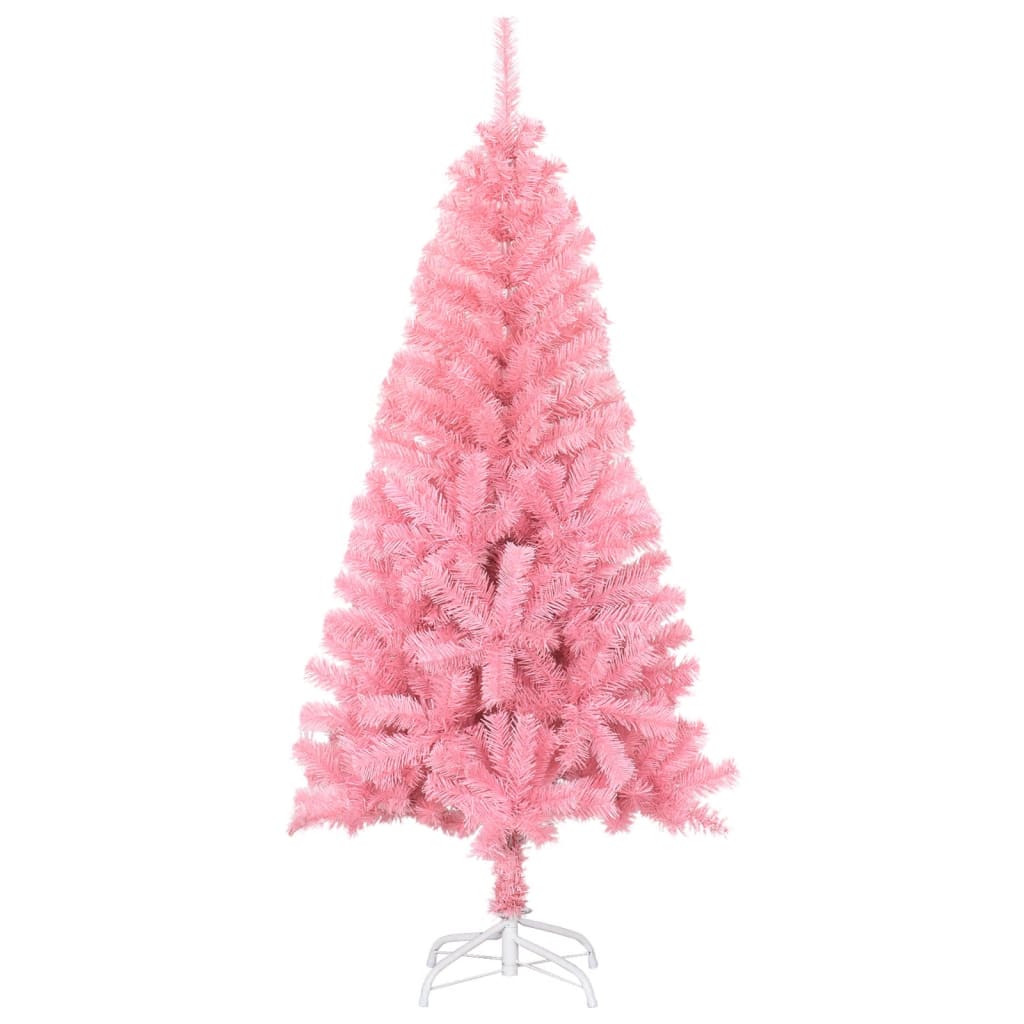 HKH Árvore de Natal Artificial com Suporte Rosa em PVC