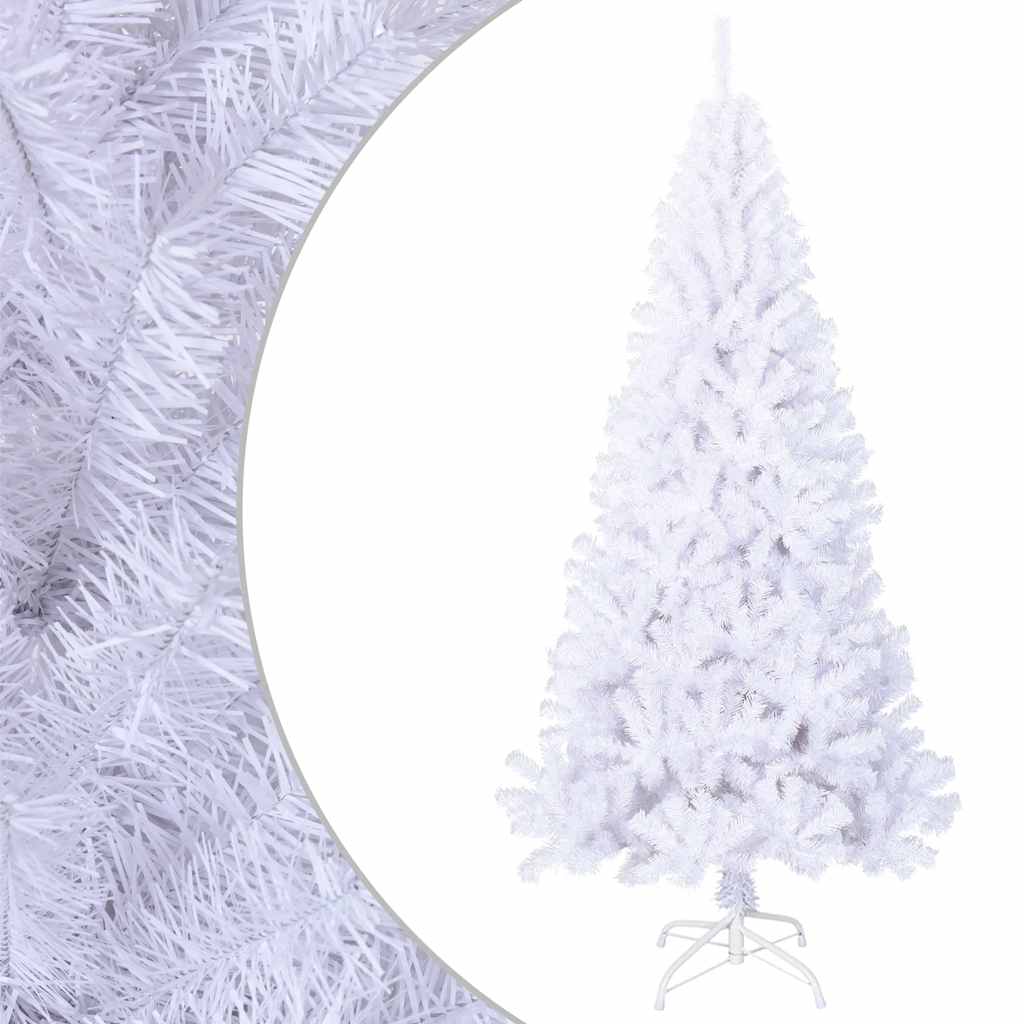 HKH Árvore de Natal Artificial com Ramos Grossos Branco em PVC