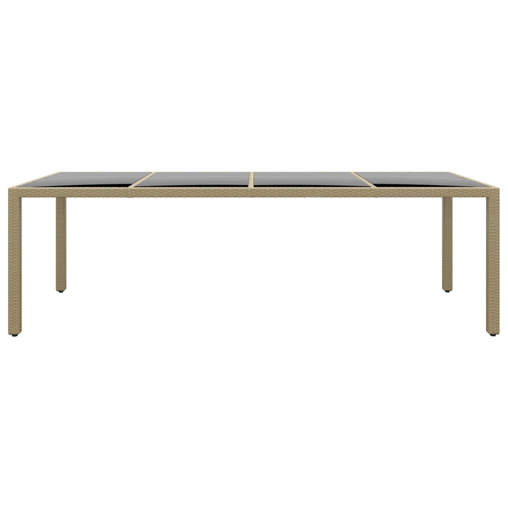 HKH Mesa de Jardim com Tampo de Vidro Vime Pe - Bege