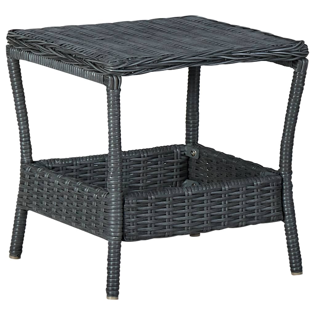 HKH Mesa de Jardim em Vime Pe 45x45x46,5 Cm -escuro - Cinzento