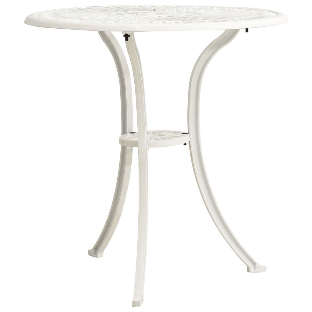HKH Mesa de Jardim 62x62x65 Cm Alumínio Fundido - Branco
