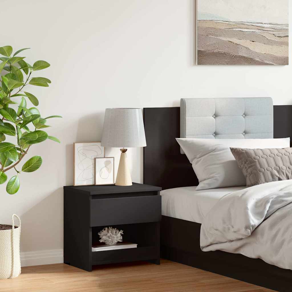 HKH Mesa de Cabeceira em Contraplacado - Preto