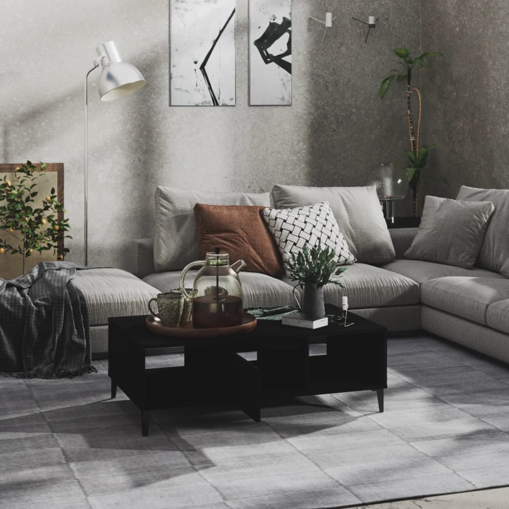 HKH Mesa de Centro em Derivados de em Madeira - Preto