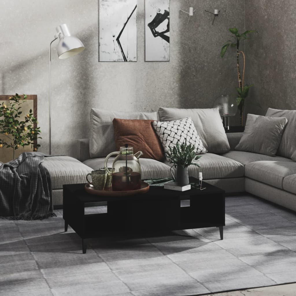 HKH Mesa de Centro em Derivados de em Madeira - Preto