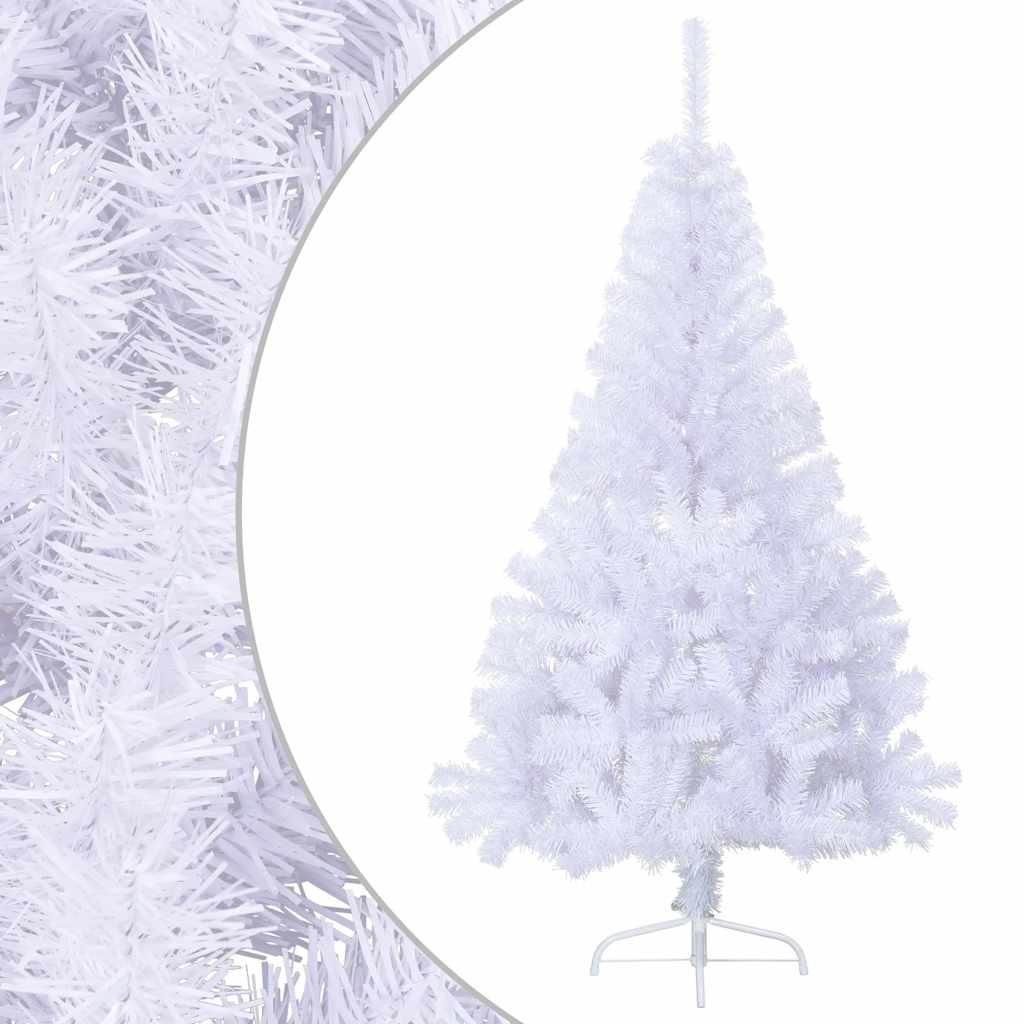 HKH Meia Árvore de Natal Artificial com Suporte Branco em PVC
