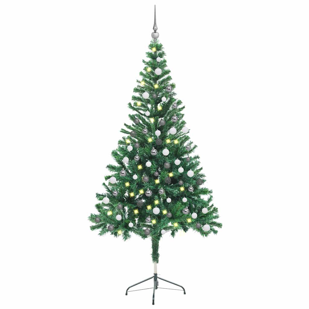 HKH Árvore de Natal Artificial de 380 Ramos Pré-Iluminada + Bolas