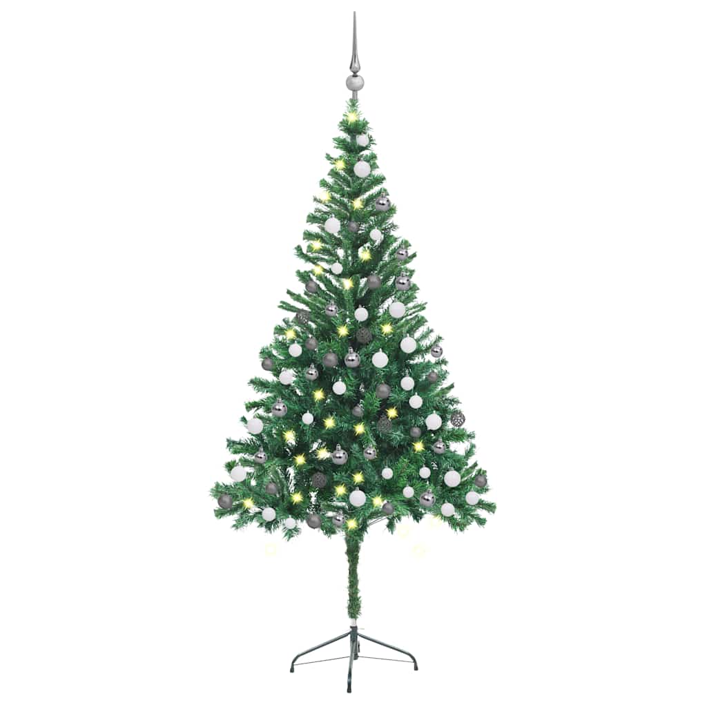 HKH Árvore de Natal Artificial de 564 Ramos Pré-Iluminada + Bolas