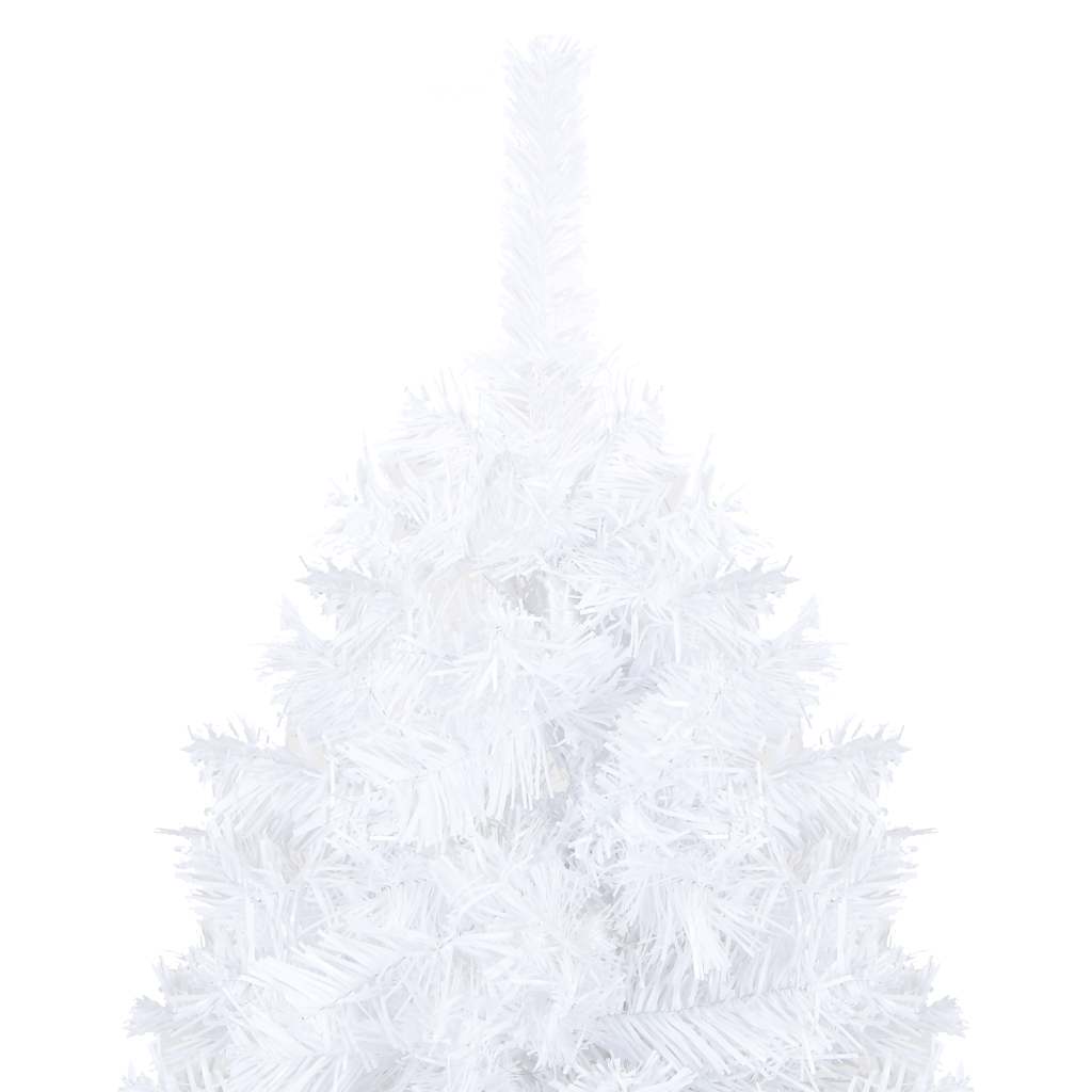 HKH Árvore Natal Artificial Pré-Iluminada com Bolas Branco em PVC