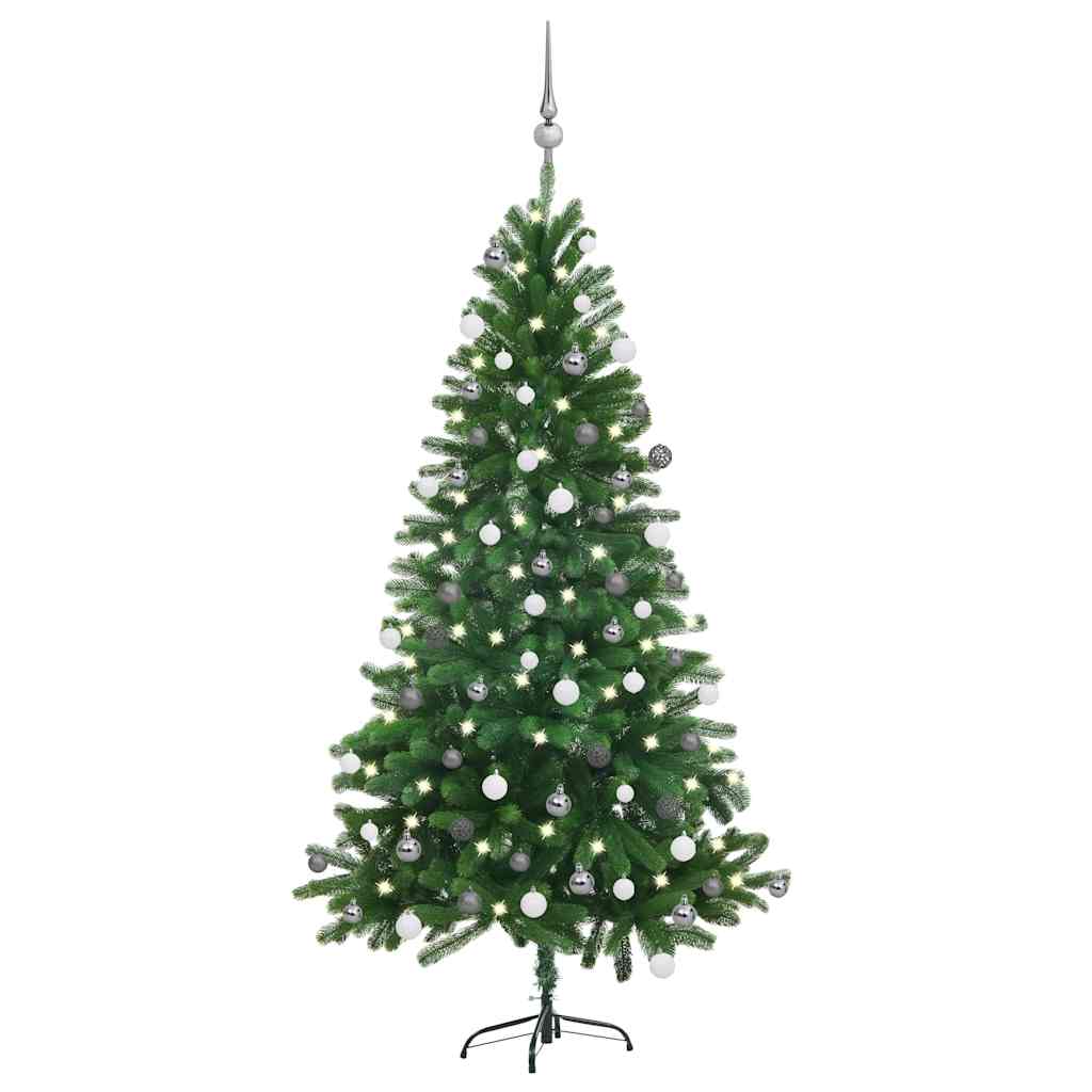 HKH Árvore Natal Artificial Pré-Iluminada com Bolas - Verde