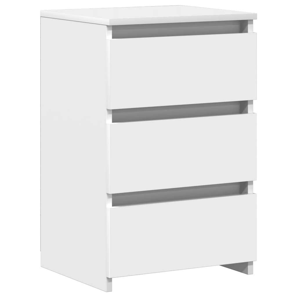 HKH Conjunto de 2 Mesas de Cabeceira em Derivados de Madeira - Branco