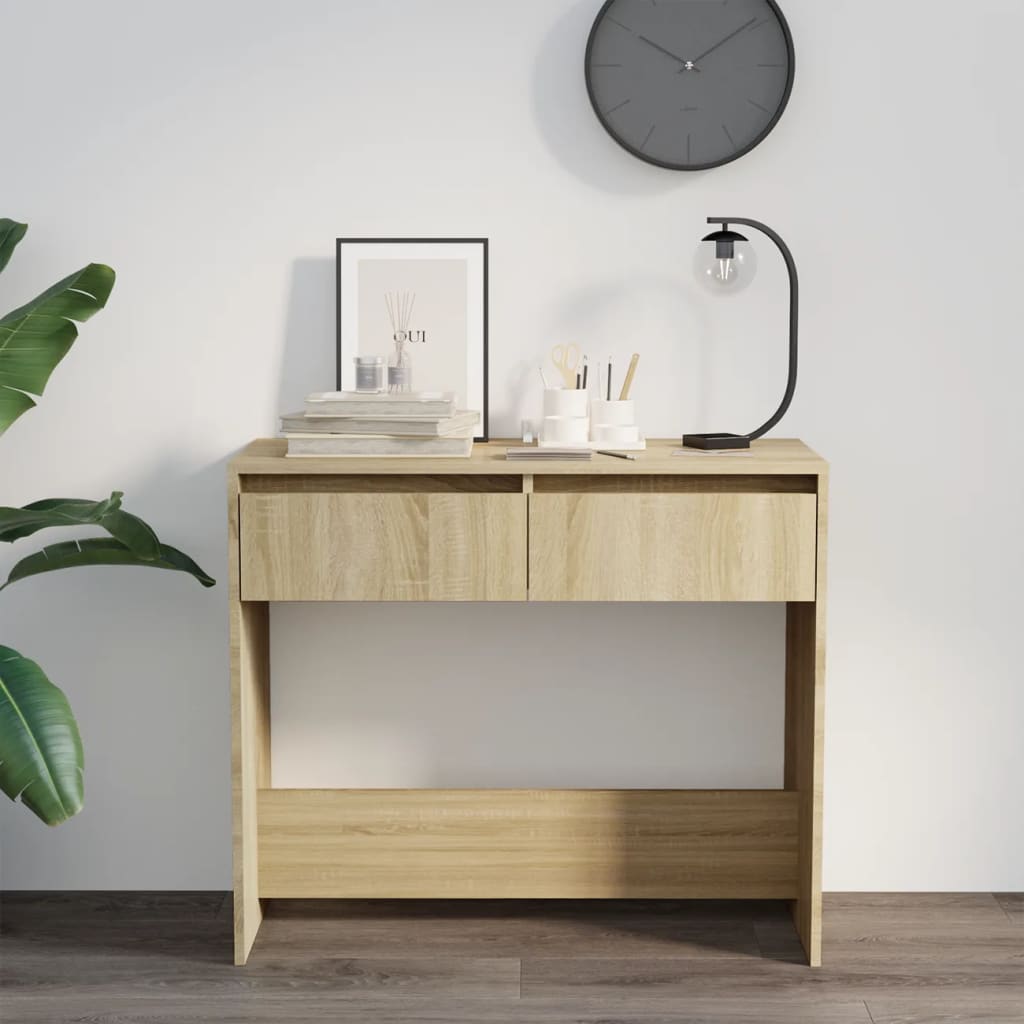 HKH Mesa de Apoio Sonoma em Carvalho e em Derivados de Madeira