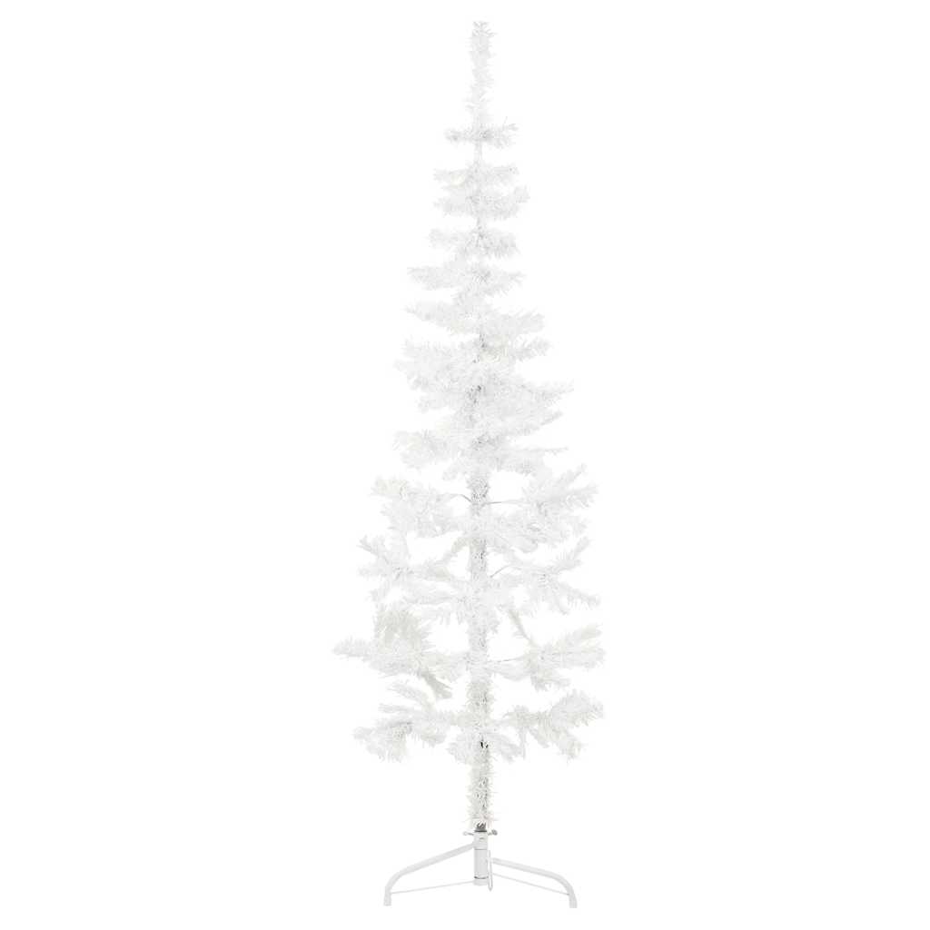 HKH Meia Árvore de Natal Fina com Suporte - Branco