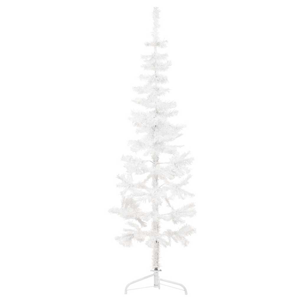 HKH Meia Árvore de Natal Fina com Suporte - Branco