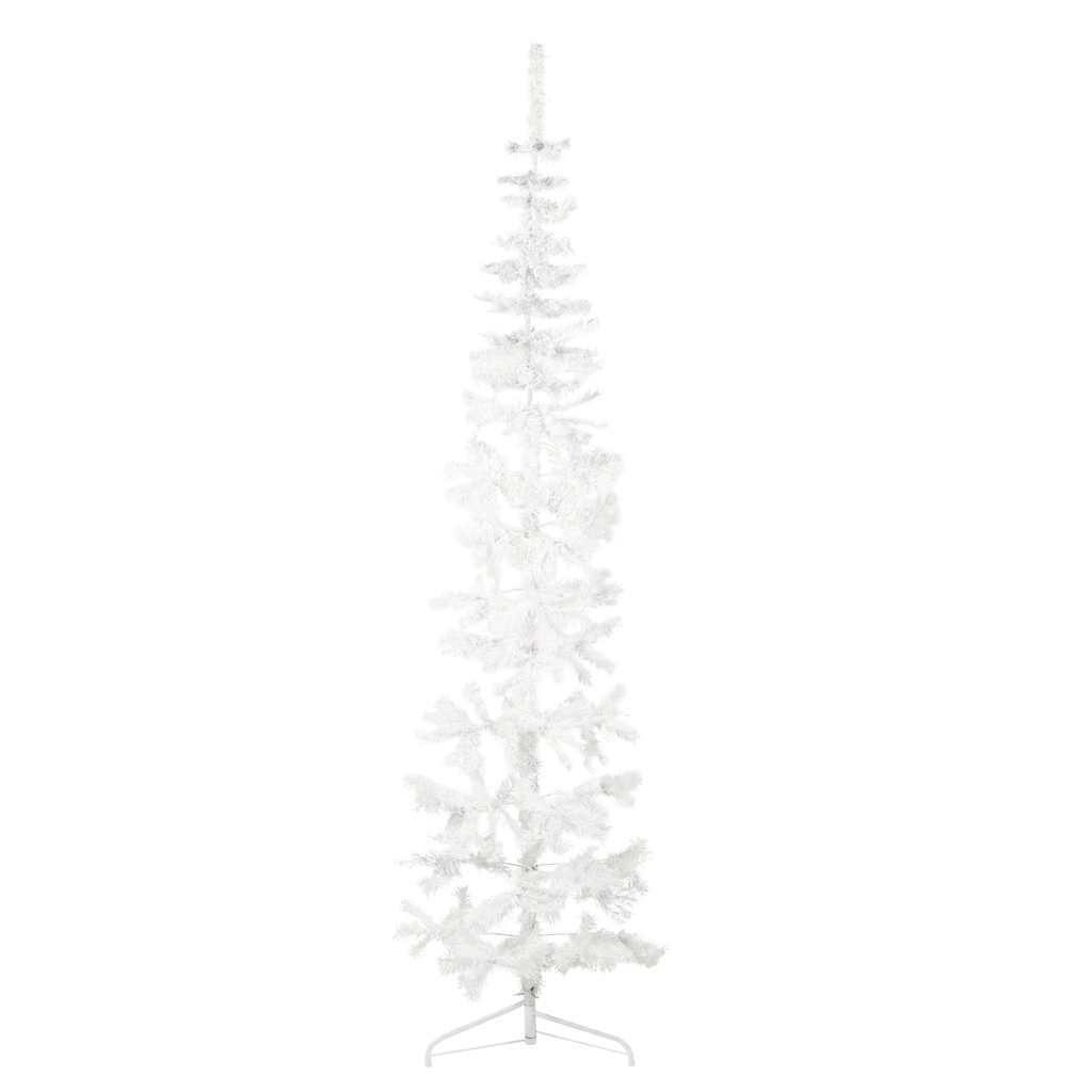 HKH Meia Árvore de Natal Fina com Suporte - Branco